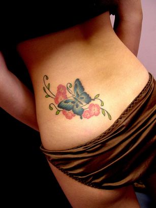 Lower Back Butterfly Tattoo